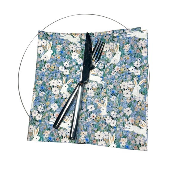 NEW Easter Handmade 18” Easter Bunny Pastel Dinner Napkins - Picture 2 of 5